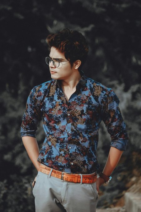 Elegancka koszula męska w kwiaty na wesele